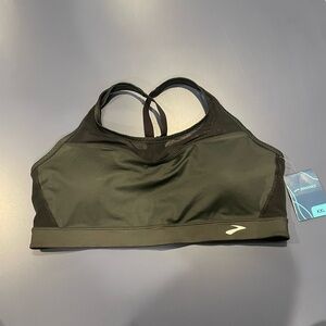 Brooks Women's Olive Sports Bra